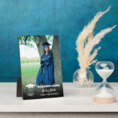 クラス – カスタムGrad Photo-White Script フォトプラーク (側面)