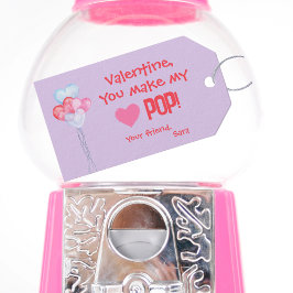 クラス・バレンタインの"あなたは私のハートを作ポップ・アートのる！" ギフトタグ