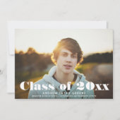 クラス – モダンタイポグラフィ少年 |卒業 案内状 (正面)