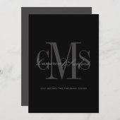 クラス+モノグラコンテンポラリーム結婚式招待状 招待状 (正面/裏面)