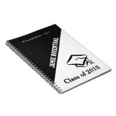 クラス（任意の年）の文字カスタムノート ノートブック (右側)