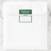 クラス（年を追加）名のシール スクエアシール (バッグ)