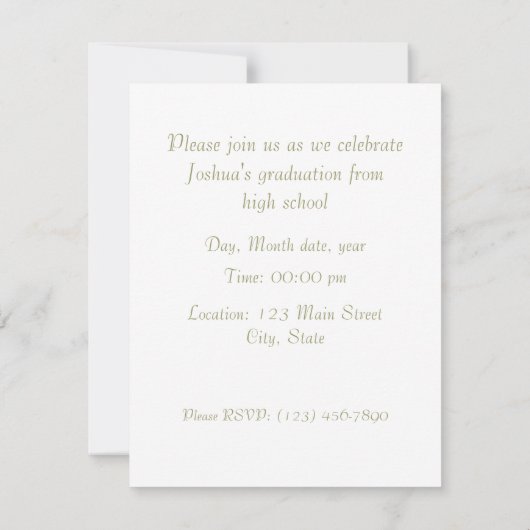 クラス 招待状 (裏面)