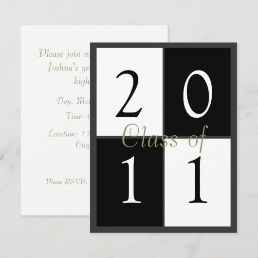 クラス 招待状 (正面/裏面)