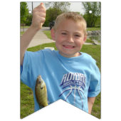 クラス | 編集可能オレンジ | 写真の卒業 バンティングフラッグ (第3の旗)