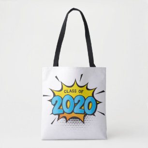 クラスOF 2020漫画ブックスタイルタイポグラフィgrad kid トートバッグ