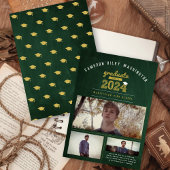 クラスOf 2025レトロChalkboard 3写真卒業 招待状