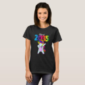 クラスOf 2035 Dabbing Unicorn新学期Kinde Tシャツ (正面フル)
