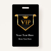 クラスVIPバッジ編集可能な予算デザイン バッジ (正面)