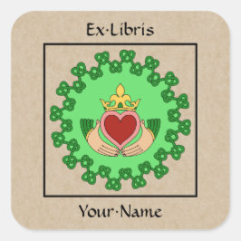 クラダグアンドグリーン結び糸細工蔵書票 スクエアシール