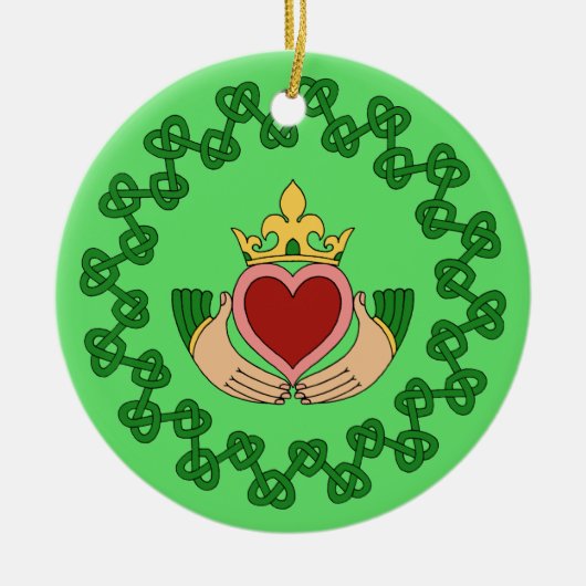 クラダグアンドグリーン結び糸細工 セラミックオーナメント (正面)