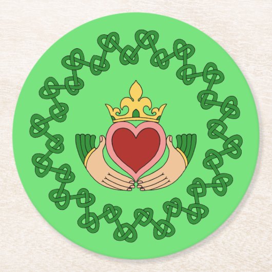 クラダグアンドグリーン結び糸細工 ラウンドペーパーコースター (正面)