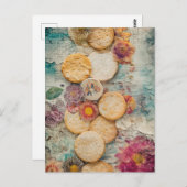 クラッカーと花 ポストカード (正面/裏面)