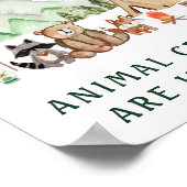 クラッカーのウッドランド赤ちゃんシャワーゲームの数を推測 ポスター (角)