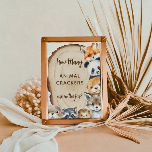 クラッカー赤ちゃんシャワーゲームのサインの数 ポスター