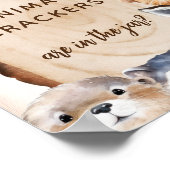 クラッカー赤ちゃんシャワーゲームのサインの数 ポスター (角)