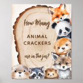 クラッカー赤ちゃんシャワーゲームのサインの数 ポスター (正面)
