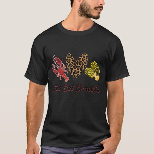 クラッキングヒョウの魚介類おもしろいフェスティバル Tシャツ (正面)