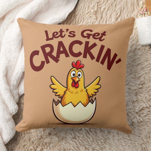 クラッキンチキンファームパおもしろいンをゲットしよう クッション (ブランケット)