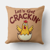 クラッキンチキンファームパおもしろいンをゲットしよう クッション (正面)