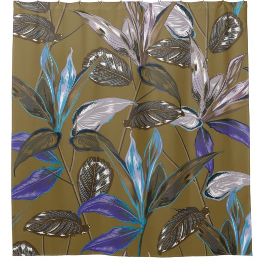 クラックのある古い壁のテクスチャ、レトロな背景、   シャワーカーテン (正面)