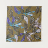 クラックのある古い壁のテクスチャ、レトロな背景、   タペストリー (正面(横))