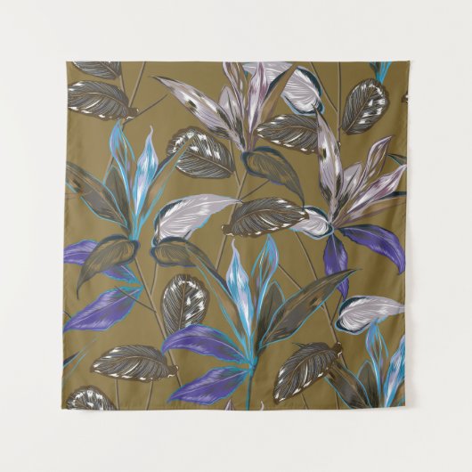 クラックのある古い壁のテクスチャ、レトロな背景、   タペストリー (正面)