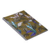 クラックのある古い壁のテクスチャ、レトロな背景、 ノートブック (右側)