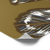 クラックのある古い壁のテクスチャ、レトロな背景、 ポスター (角)