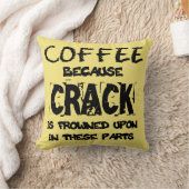 クラックは違法なコーヒー好きだ クッション (ブランケット)