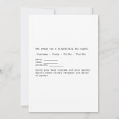 クラックインの不気味なハロウィンバッシュ 招待状 (裏面)