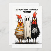 クラックインの不気味なハロウィンバッシュ 招待状 (正面/裏面)