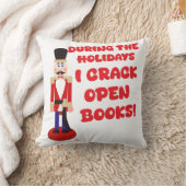 クラックオープンブックナツクラッカーホリデー読ズ クッション (ブランケット)