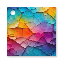 クラックカラフル紙アートギフトラベル