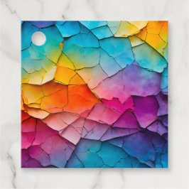 クラックカラフル紙アートギフトラベル フェイバータグ