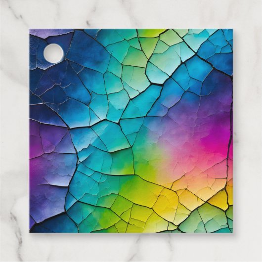 クラックカラフル紙アートギフトラベル フェイバータグ (正面)