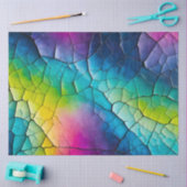 クラックカラフル紙アートティッシュペーパー 薄葉紙 (クラフト)