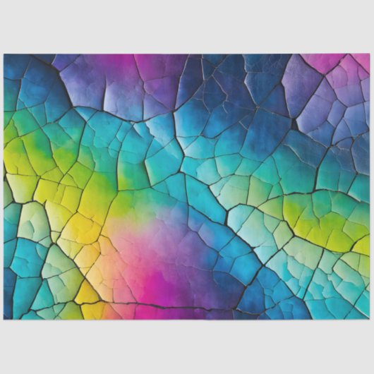 クラックカラフル紙アートティッシュペーパー 薄葉紙 (正面)