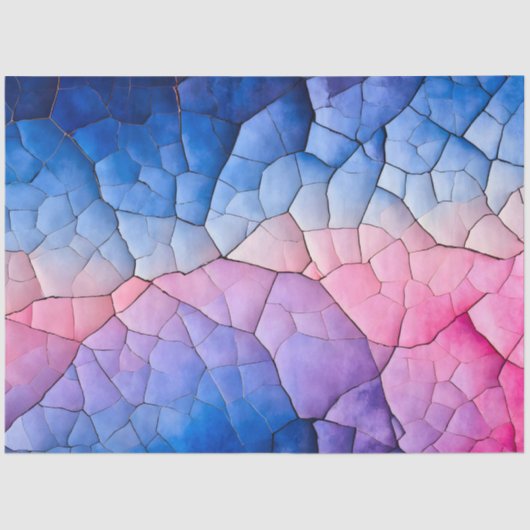 クラックカラフル紙アートティッシュペーパー 薄葉紙 (正面)