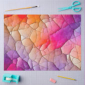 クラックカラフル紙アートティッシュペーパー 薄葉紙 (クラフト)