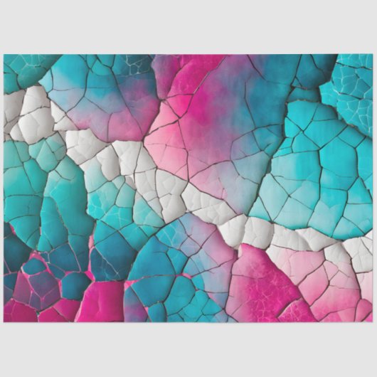 クラックカラフル紙アートティッシュペーパー 薄葉紙 (正面)