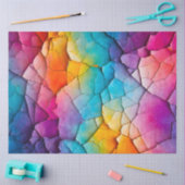 クラックカラフル紙アートティッシュペーパー 薄葉紙 (クラフト)
