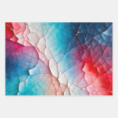 クラックカラフル紙アートラッピング紙シート ラッピングペーパーシート (正面)