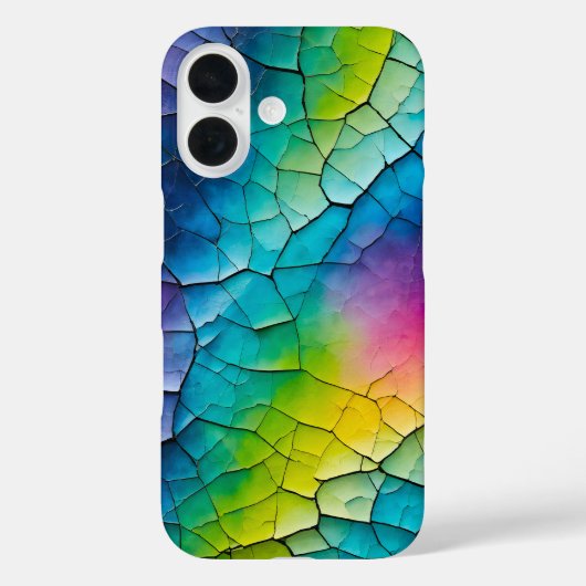 クラックカラフル紙アートiPhoneケース Case-Mate iPhoneケース (裏面)