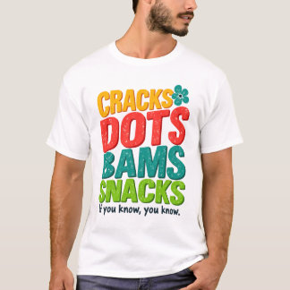クラックス ドッツ バムズ スナック 楽しい麻雀ゲーム夜 Tシャツ