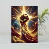 クラックルフィスト – Isaiah 41:10 KJVホイルグリーティングカード 箔招待状 (立ち正面)