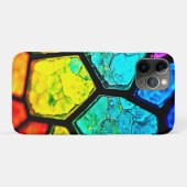 クラック入りの虹色ステンドグラスアート Case-Mate iPhoneケース (裏面(横))