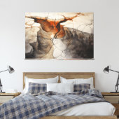 クラック地球の乾燥した気候1 / 4 キャンバスプリント (インサイチュ (寝室))