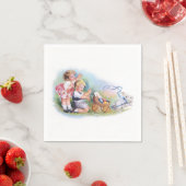 クラッサドル遊:バニーと子供たち スタンダードカクテルナプキン (インサイチュ)