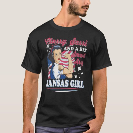 クラッシィなサッシでちょっと生意気なカンザスの女子 Tシャツ (正面)